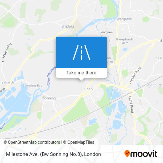 Milestone Ave. (Bw Sonning No.8) map