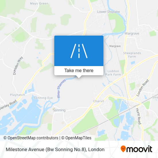 Milestone Avenue (Bw Sonning No.8) map