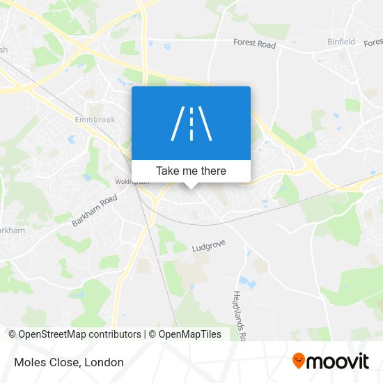 Moles Close map