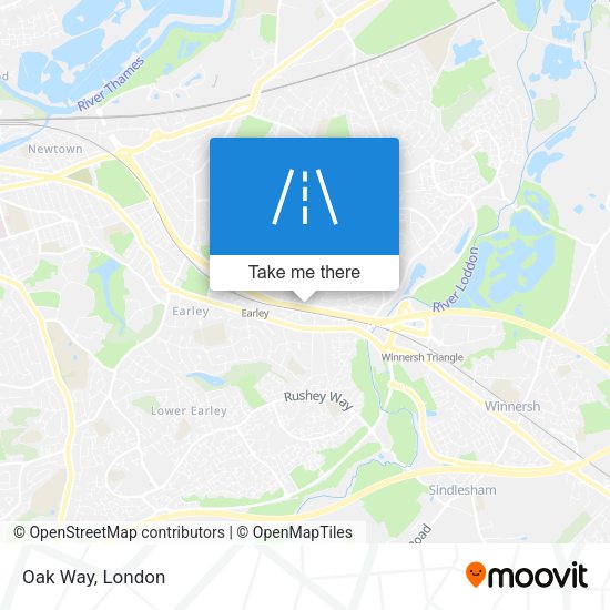 Oak Way map