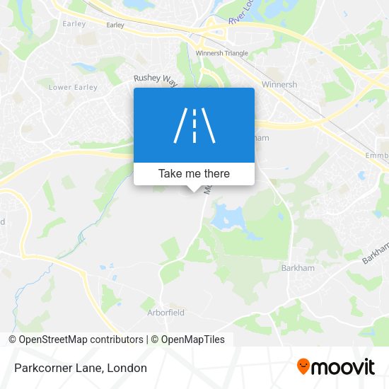 Parkcorner Lane map