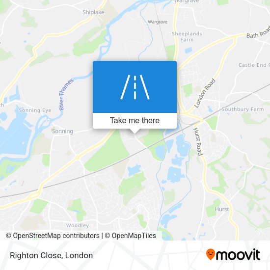 Righton Close map