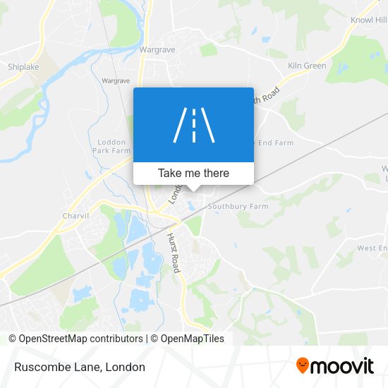 Ruscombe Lane map