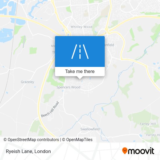 Ryeish Lane map
