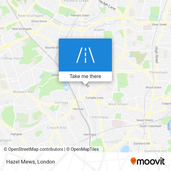 Hazel Mews map