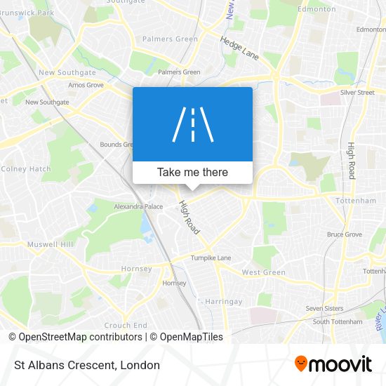 St Albans Crescent map
