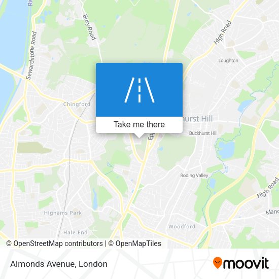 Almonds Avenue map