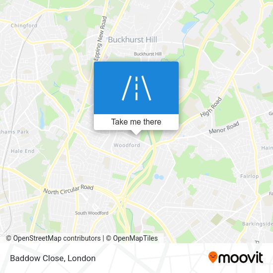 Baddow Close map