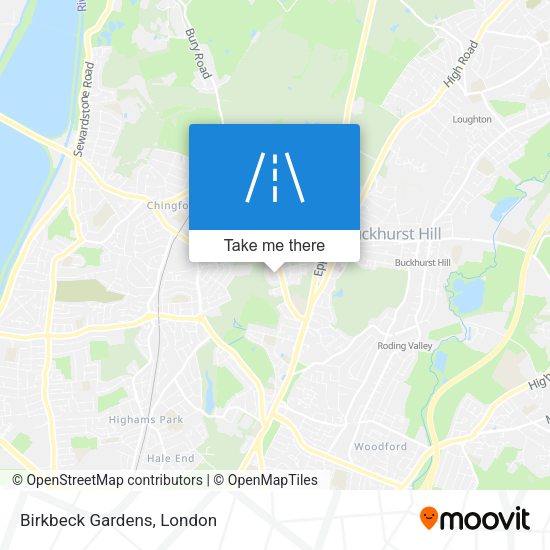 Birkbeck Gardens map