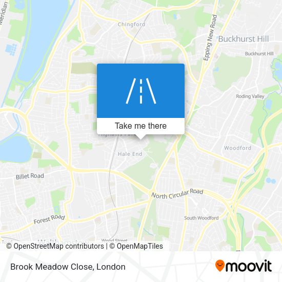 Brook Meadow Close map
