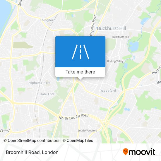 Broomhill Road map