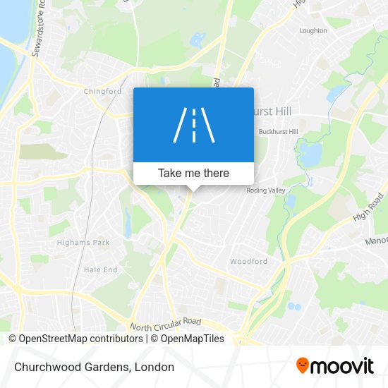 Churchwood Gardens map