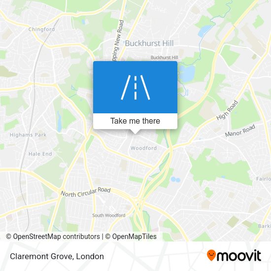 Claremont Grove map