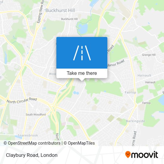 Claybury Road map