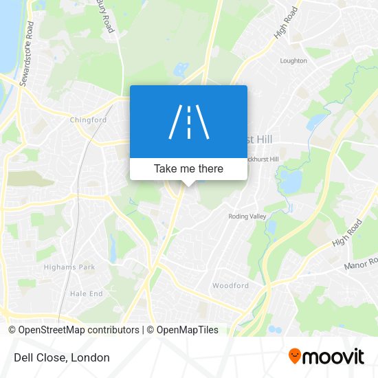 Dell Close map