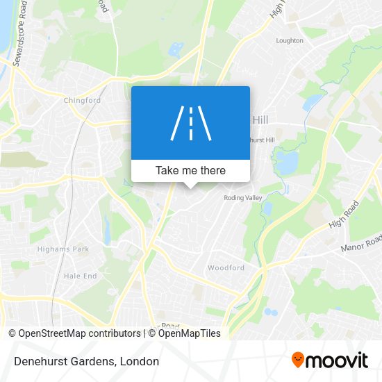 Denehurst Gardens map