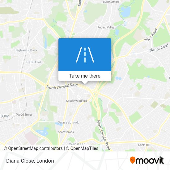 Diana Close map