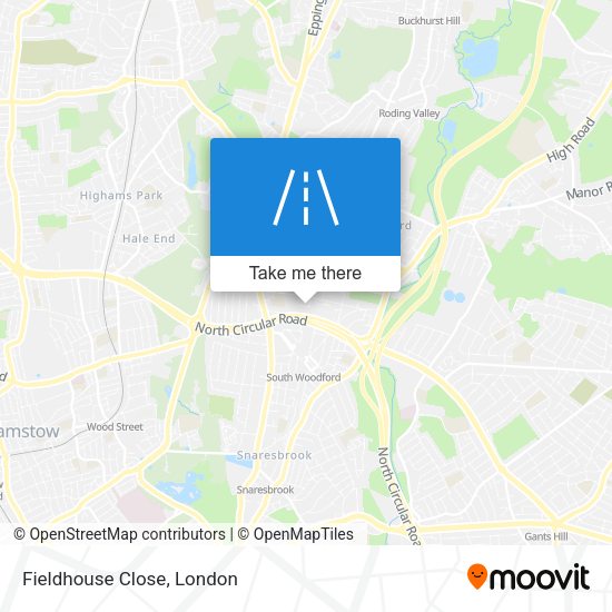 Fieldhouse Close map