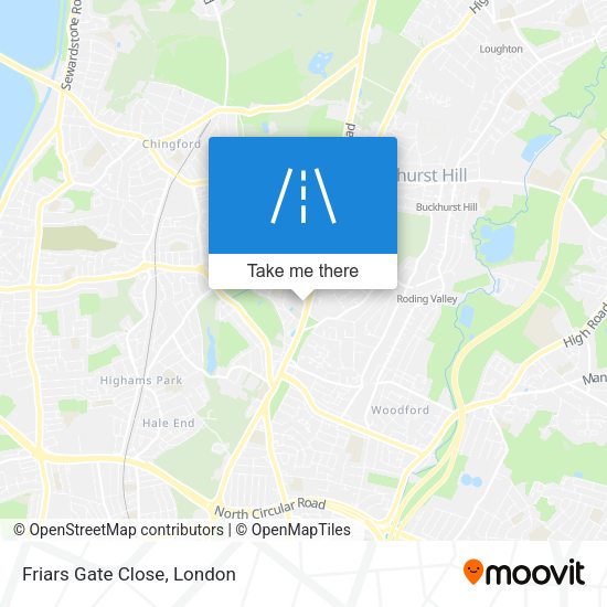 Friars Gate Close map