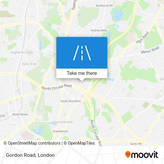 Gordon Road map