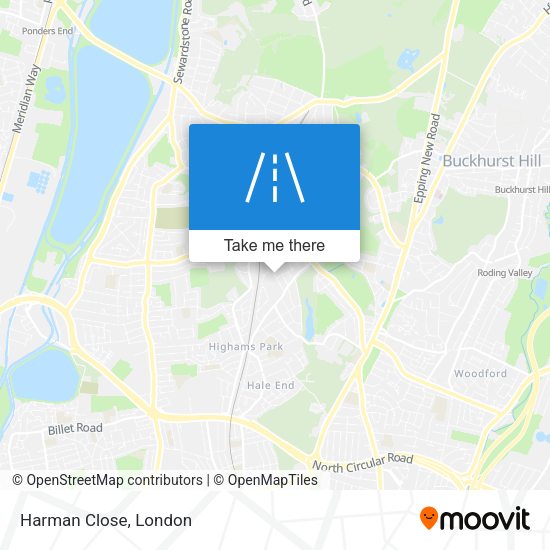 Harman Close map