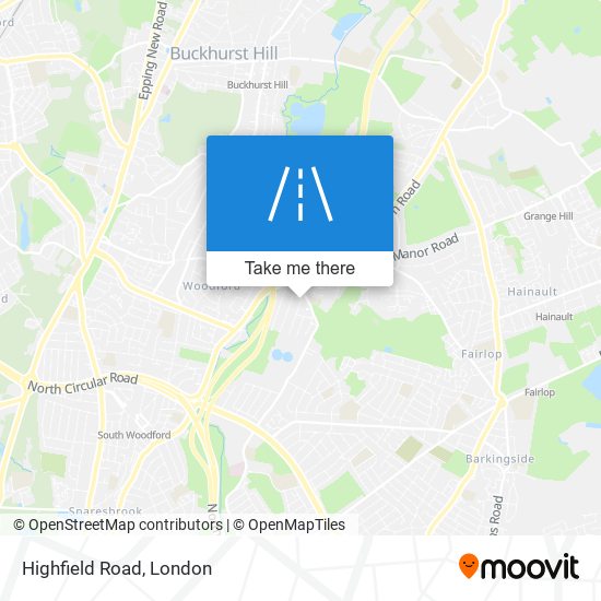 Highfield Road map