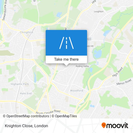 Knighton Close map