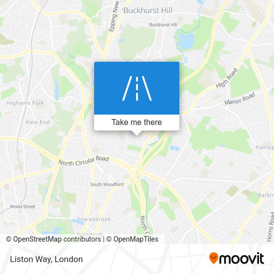 Liston Way map