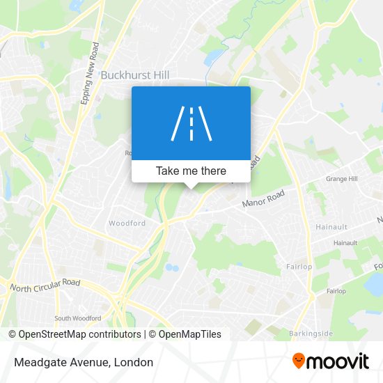 Meadgate Avenue map
