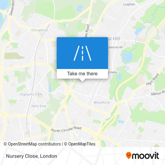 Nursery Close map