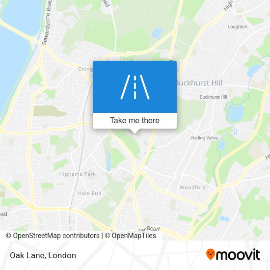 Oak Lane map