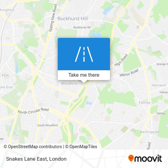 Snakes Lane East map