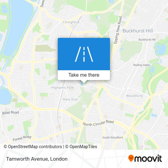 Tamworth Avenue map