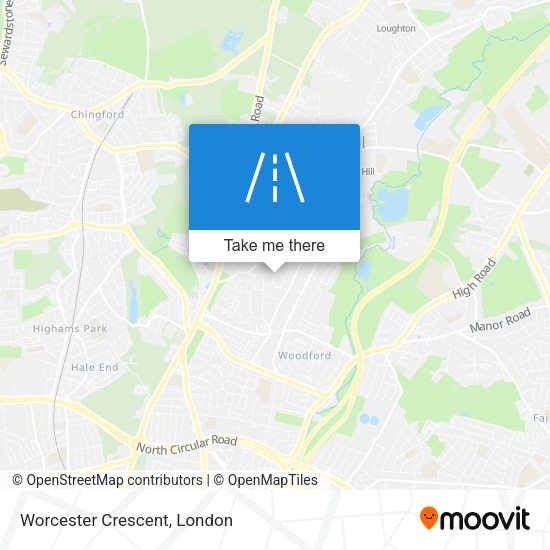 Worcester Crescent map
