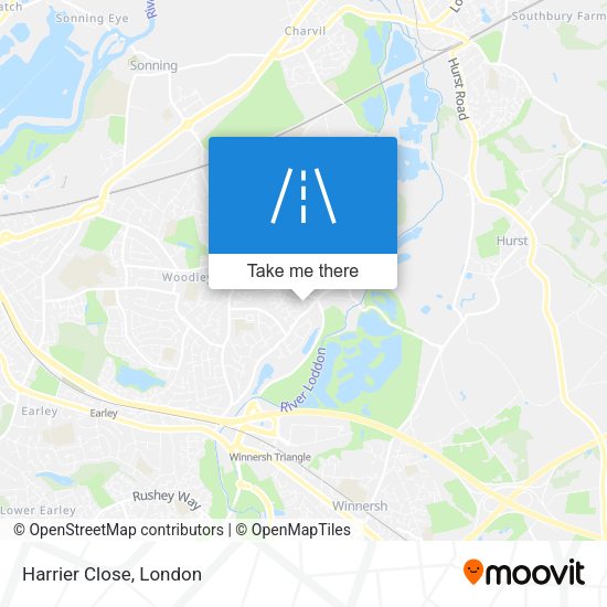 Harrier Close map