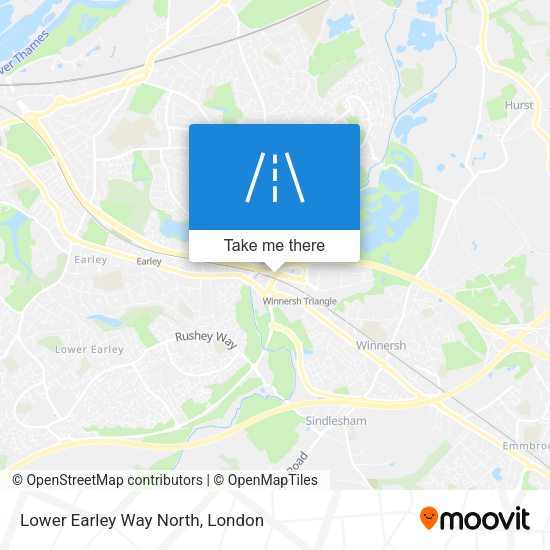 Lower Earley Way North map