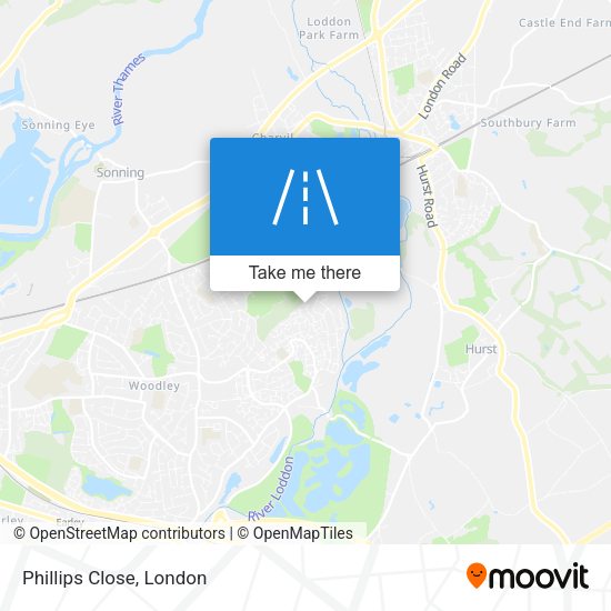 Phillips Close map