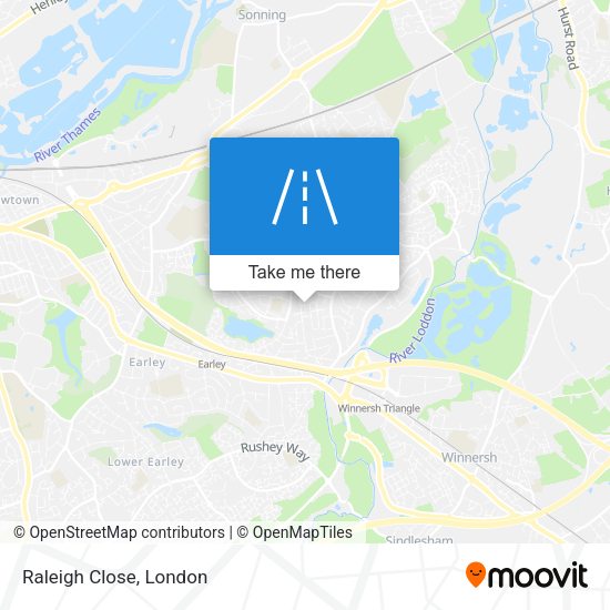 Raleigh Close map