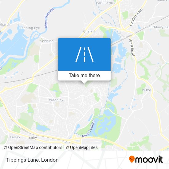 Tippings Lane map