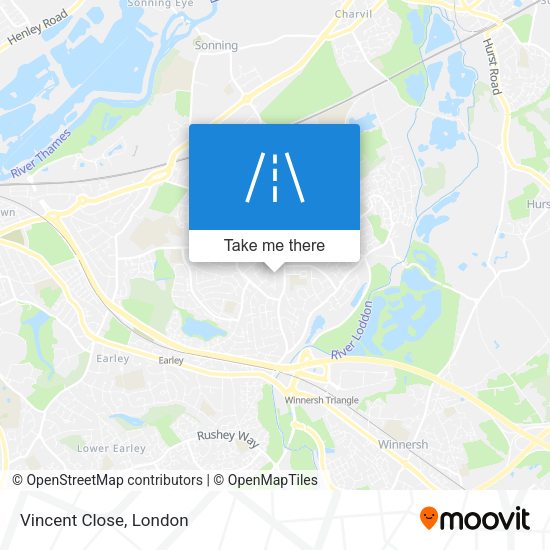 Vincent Close map