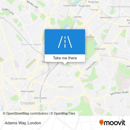 Adams Way map