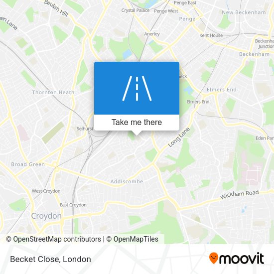 Becket Close map