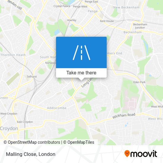 Malling Close map