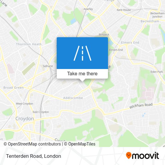 Tenterden Road map