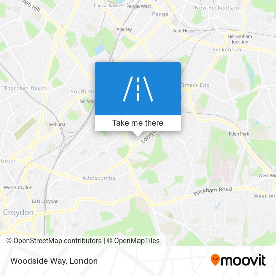 Woodside Way map