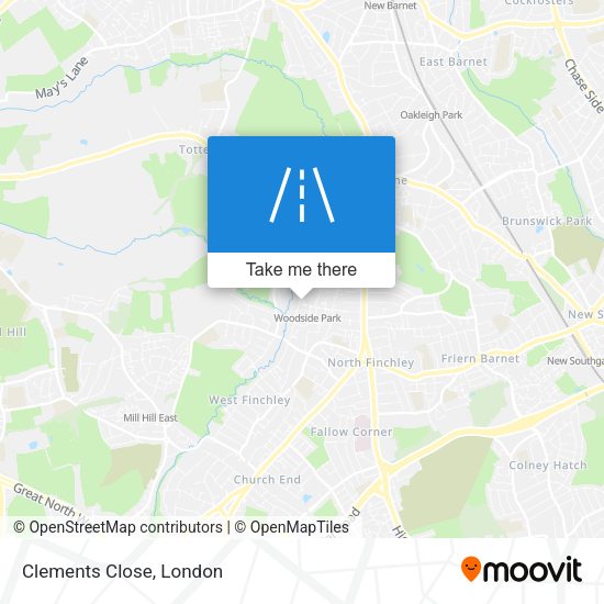 Clements Close map