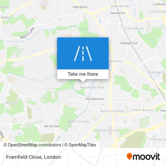 Framfield Close map