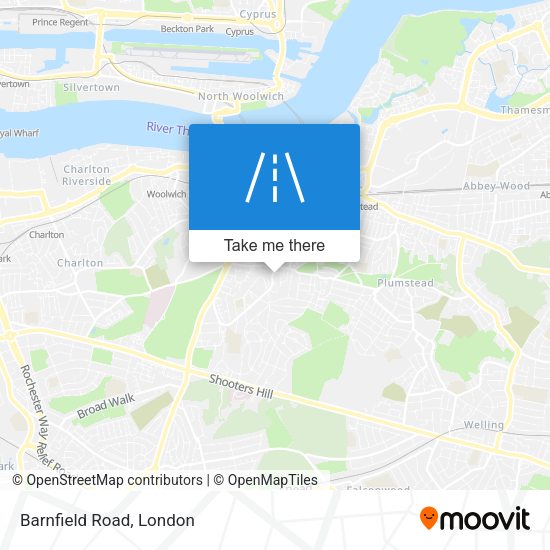 Barnfield Road map