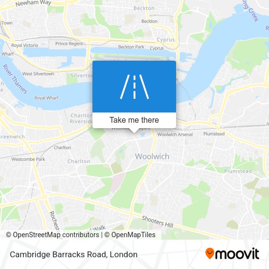 Cambridge Barracks Road map