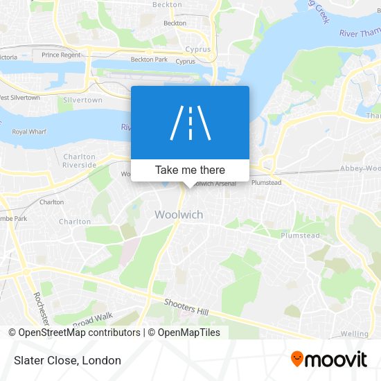 Slater Close map